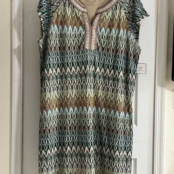 Rafaella Beige Embroidered Dress - Picture 1 of 7